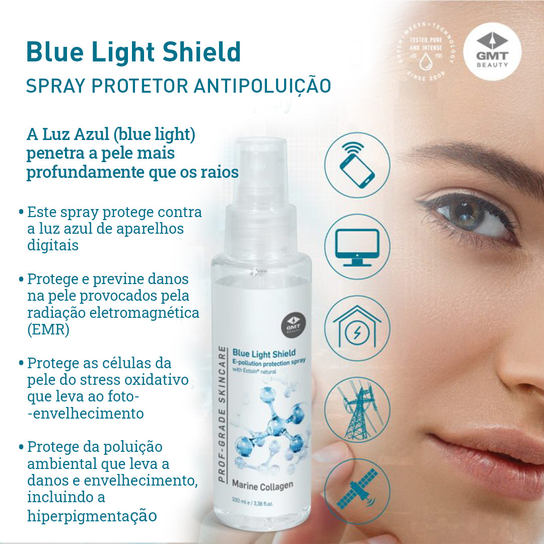 A Luz Azul Spray Protetor De Pele